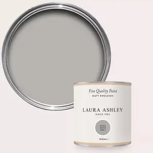 Laura Ashley Dark Dove Grey Matt Emulsion Paint Sample