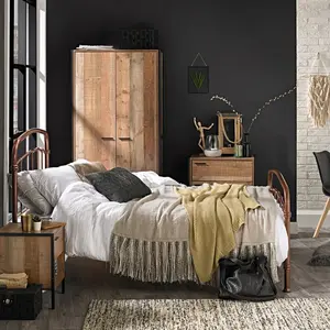 Leola 1 Drawer Bedside Table Brown