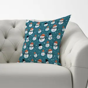 Jolly Christmas Snowmen Cushions 33cm x 48cm