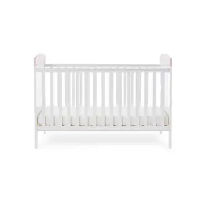 Grace Inspire Cot Bed with Fibre Mattress Pink