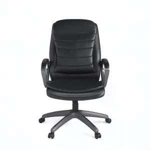 Mayfield Office Chair in Black Leather