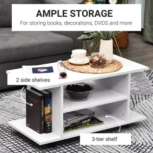 HOMCOM Modern TV Stand Entertainment Centre Storage Console Mobile Cabinet