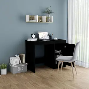 Berkfield Desk Black 100x50x76 cm Engineered Wood