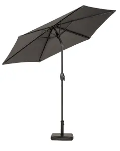 2.5m Grey Powder Coated Crank and Tilt Parasol