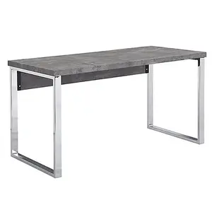 Sydney Wooden Laptop Desk In Concrete Effect With Chrome Frame