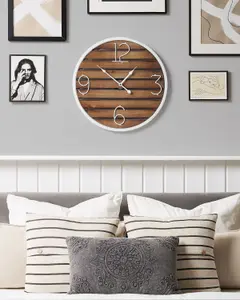 Wall Clock ARRIAGA Wood Dark Wood