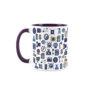 Photographer Mug - Humorous Photography & Film Themed Novelty Gifts - Tea/Coffee Hot Drinks Purple Ceramic Cup Present