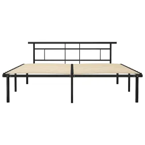 Berkfield Bed Frame Black Metal 200x200 cm