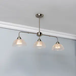 Inlight Satin Nickel effect LED Pendant ceiling light, (Dia)800mm