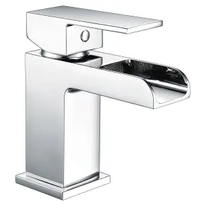 RAK Art Polished Chrome Modern Basin Sink Mixer Tap Solid Brass