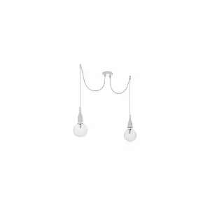 Luminosa Minimal  2 Light Ceiling Pendant White, E27