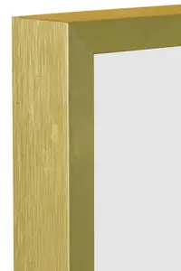 MirrorOutlet Artus Full Length Gold Aluminium Edged Leaner Wall Leaner Mirror 68" X 33" (174CM X 85CM)