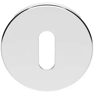 51mm Standard Key Profile Round Escutcheon Concealed Fix Polished Chrome