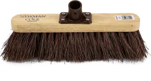 12" Newman and Cole Natural Stiff Bassine Bristles Wooden Brush Head