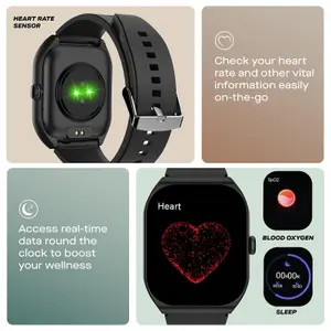 Daewoo Active Smart Watch Fitness Tracker with Voice Call Heart Rate Sleep Monitor & Find My Phone