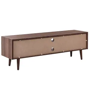 Beliani Modern TV Stand Dark Wood FRANKLIN