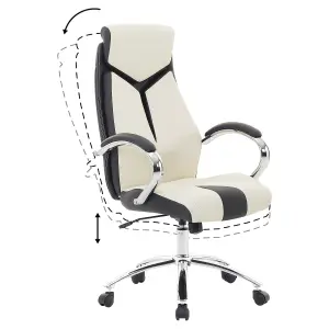 Beliani Industrial Office Chair Beige FORMULA