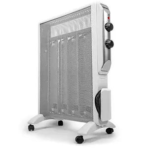 Duronic HV220 WE Electric Heater with Mica Panels, 2kW Power, Radiant and Convection Heat Output, 2 Heat Settings (white)