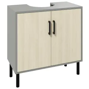 kleankin Bathroom Sink Cabinet, Under Sink Basin Storage Cupboard with Shelf