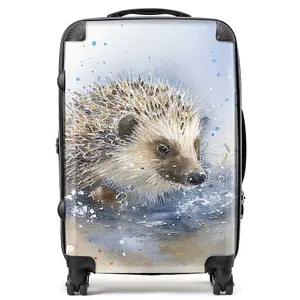 Hedgehog Watercolour Suitcase - Medium