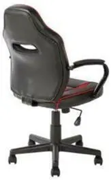 Argos Home Faux Leather Mid Back Gaming Chair - Red & Black