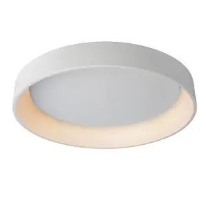 Lucide Talowe Led Modern Flush Ceiling Light 80cm - LED Dim. - 1x80W 3000K - White