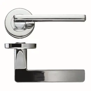 Leon Latch Door Handle (Set of 2) Polished Chrome