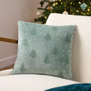 furn. Green Evergreen Christmas Tree Indoor Christmas Cushion (L)43cm x (W)43cm