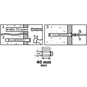 Diall Hex Washer Frame fixing (Dia)10mm (L)100mm, Pack of 6