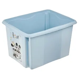 Keeeper Mickey Mouse Turn Around Stackable Box with Lid 30 Litre Cloudy Blue