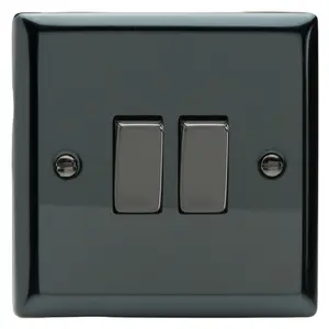 Varilight 2-Gang 10A 1- or 2-Way Rocker Switch Iridium