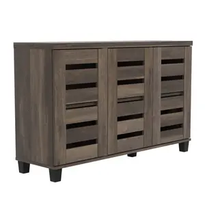 Lismore 16 Pair Shoe Storage Cabinet/Lismore shoe cabinet for 16 pairs of shoes Dark Dusty Oak