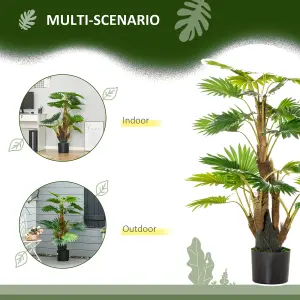 HOMCOM Artificial Palm Tree Fake Plant in Pot Indoor Outdoor Décor 135cm