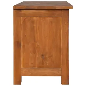 Berkfield TV Cabinet 100x30x40 cm Solid Teak Wood