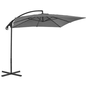 Berkfield Cantilever Umbrella with Steel Pole 250x250 cm Anthracite