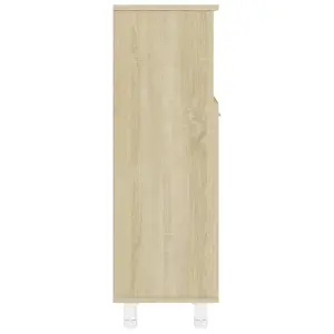 Berkfield Bathroom Cabinet Sonoma Oak 30x30x95 cm Engineered Wood