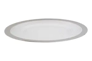 Maison by Premier Ida 33cm Embossed Charger Plate With Silver Rim