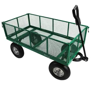 Heavy Duty Garden Cart Trolley Festival Hand Truck Wagon 500kgs Folding Sides