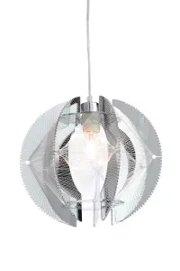 GoodHome Bastberg Transparent Pendant ceiling light, (Dia)310mm