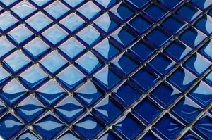 Glass mosaic on mesh for bathroom or kitchen 300mm x 300mm - MobyDick