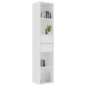 Berkfield Book Cabinet White 36x30x171 cm Engineered Wood