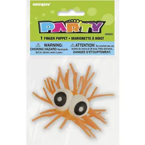 Unique Party Monster Finger Puppet Orange/White/Black (One Size)