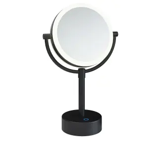 Cosmic Free-Standing Magnifying Mirror With Adjustable Led Light Matte Black Essentials (LED)(X5)(3W 5V/1A) USB