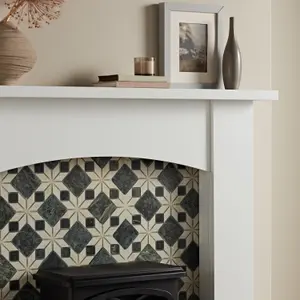 Focal Point Nebraska White & black MDF Timeless Fireplace surround set