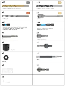 Erbauer 113 piece Multi-purpose Drill bit set