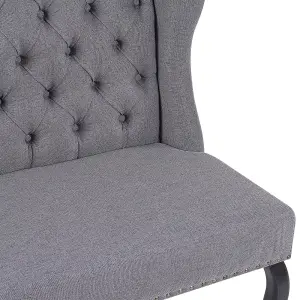 2 Seater Fabric Kitchen Sofa Grey TORSBY