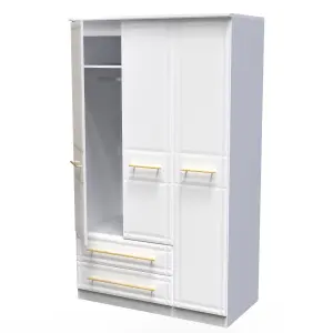 Norfolk Triple Wardrobe in White Ash (Ready Assembled)