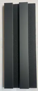 Acoustic Contemporary Matte Black wall panel KIT MDF 2440mm x 600mm