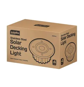 Solalite LED Solar Deck Light Colour Changing (4 Pack)