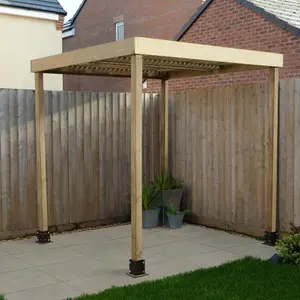 Forest Garden Modular Square Pergola, (H)2045mm (W)1970mm